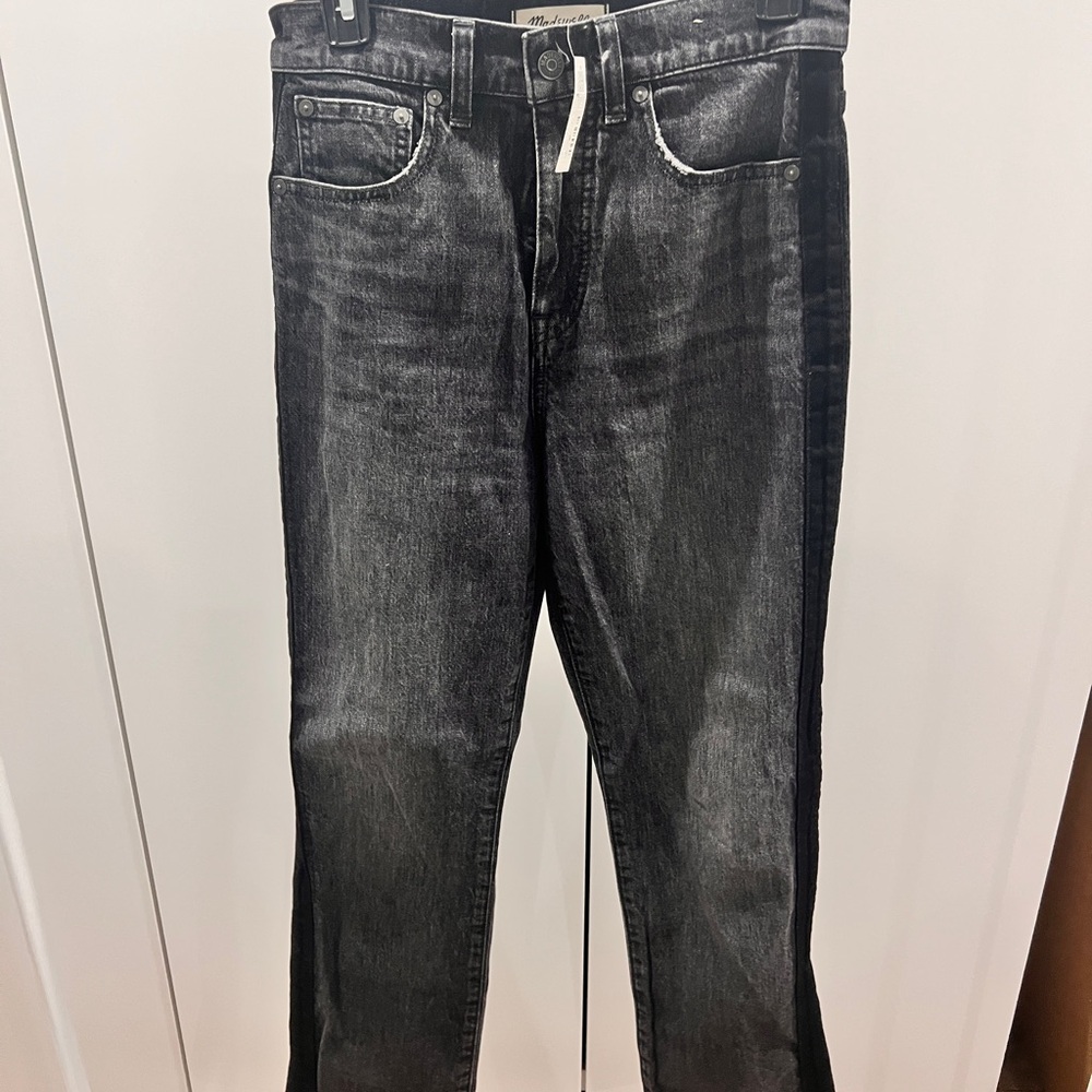 Madewell Dark Gray Straight-Leg Jeans